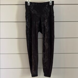 Old Navy Black and Gray Leggings with High Waist